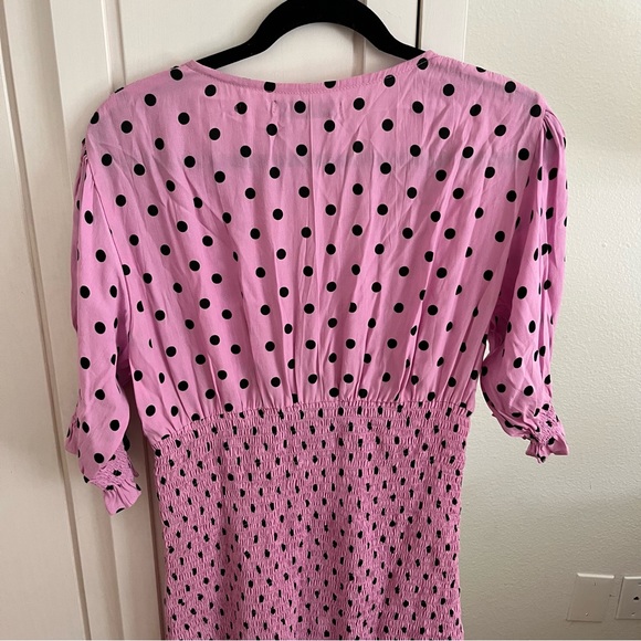 Faithfull The Brand Margherita Mini Smocked Dress Polka Dot Print Anthropologie - Picture 11 of 15